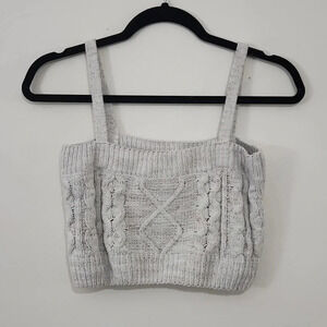 Witty Fox Sweater Knit Crop Tank Top Size Medium